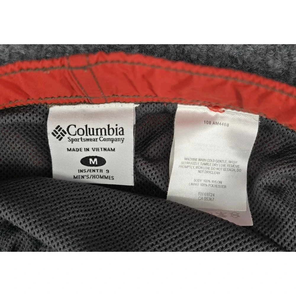 Columbia Cascade Creek Water Shorts Mens M Rust Orange Belted PFG Liner Gorpcore